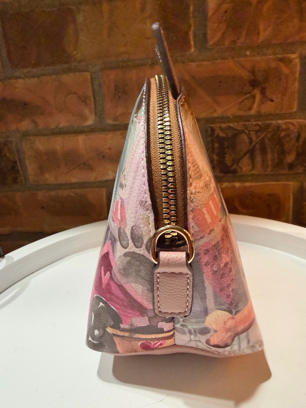 Brentano Adorable Pink Dog Print Crossbody Bag NWOT - Picture 2 of 7